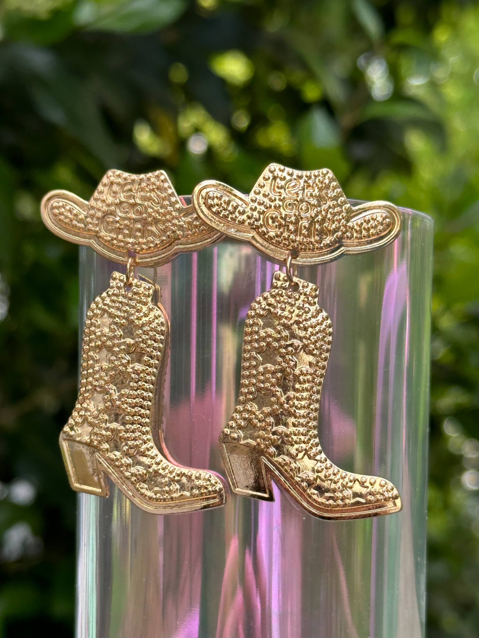 western cowboy boot and hat earrings alloy rustic rodeo jewelry for women