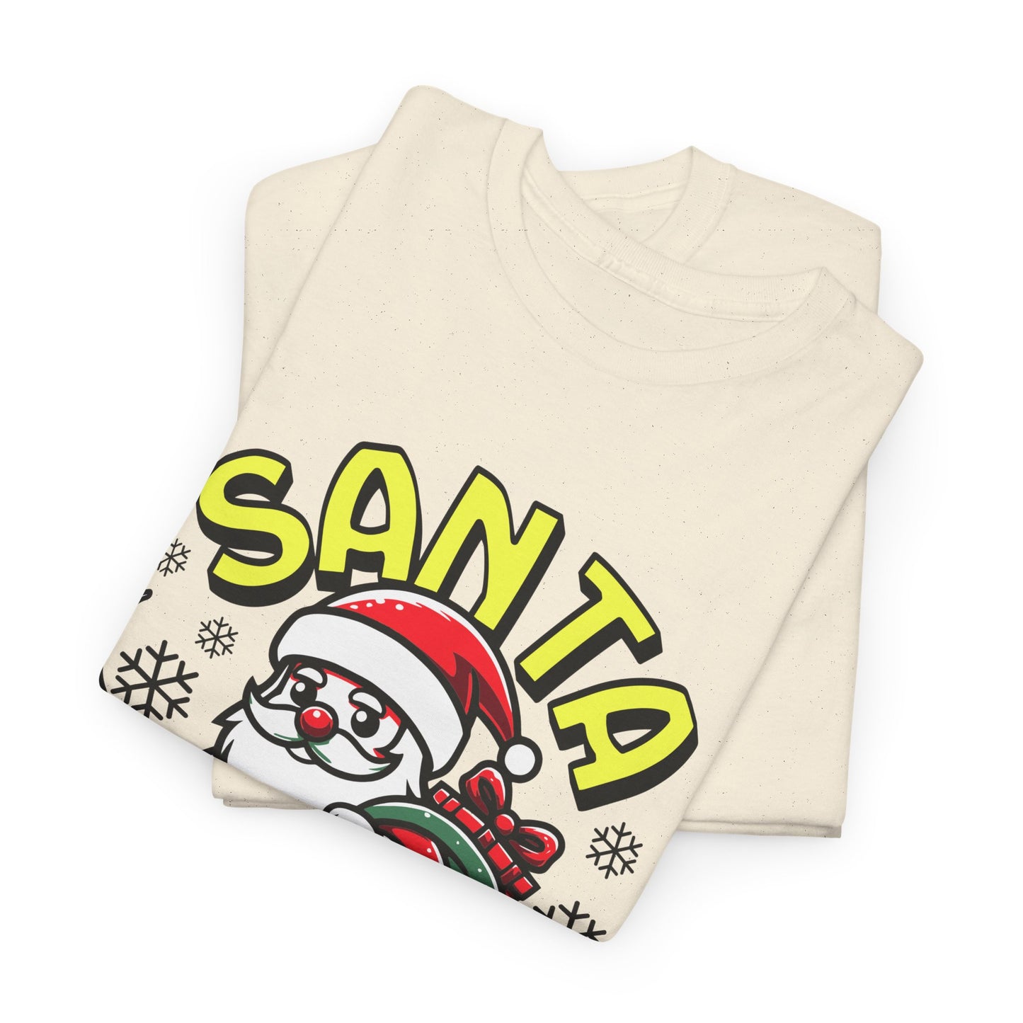 Santa T-Shirt On The Way Skateboard Tee, Merry Christmas