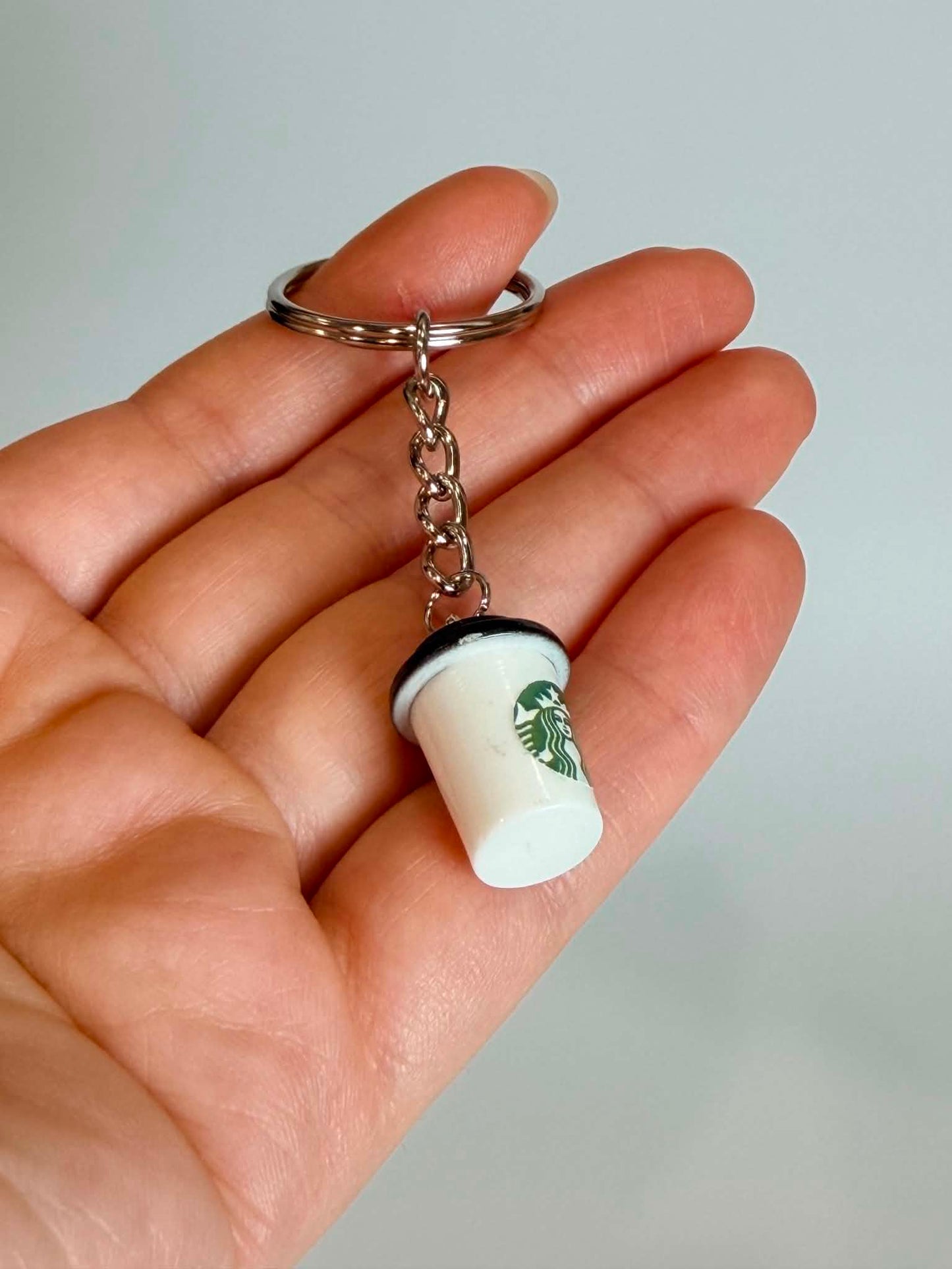 Mini Coffee Cup Keychain. Cute Accessory for Bags, Keys and Gifts