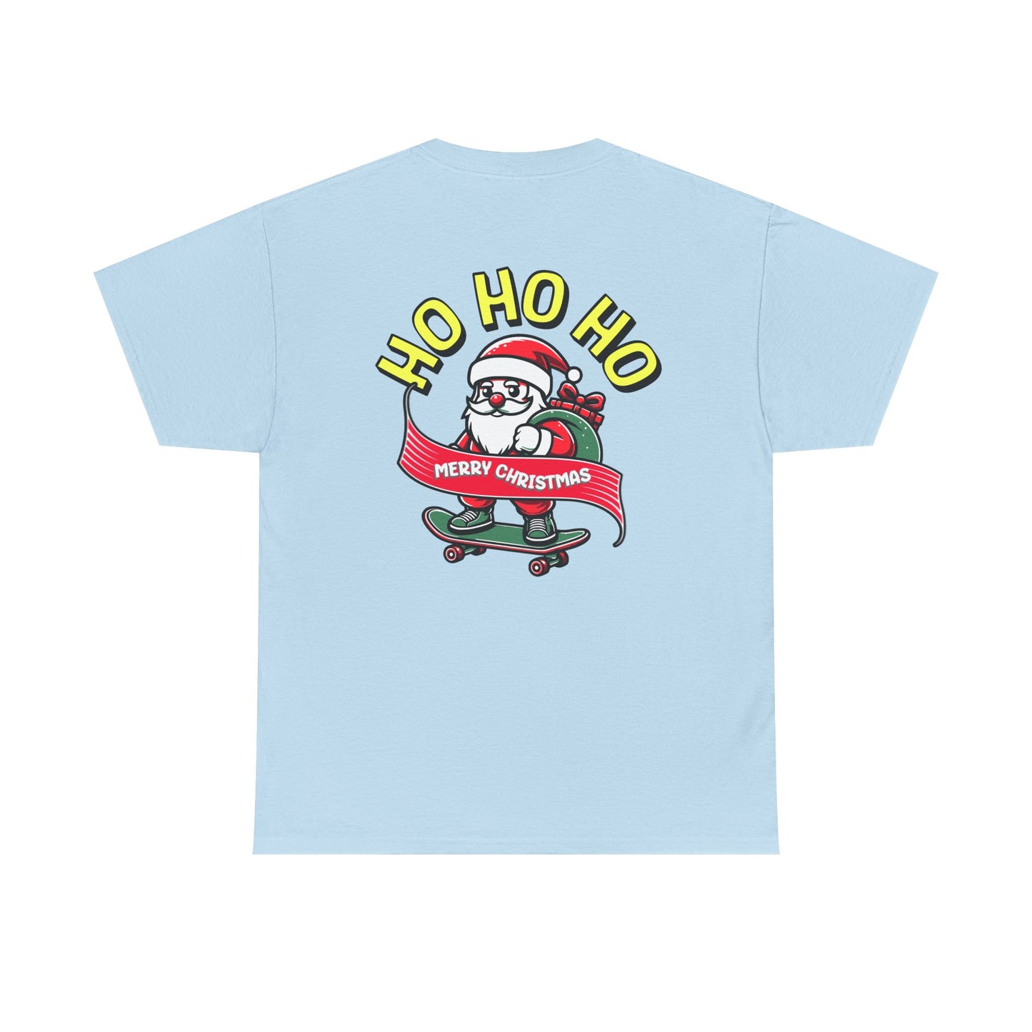 Santa T-Shirt On The Way Skateboard Tee, Merry Christmas