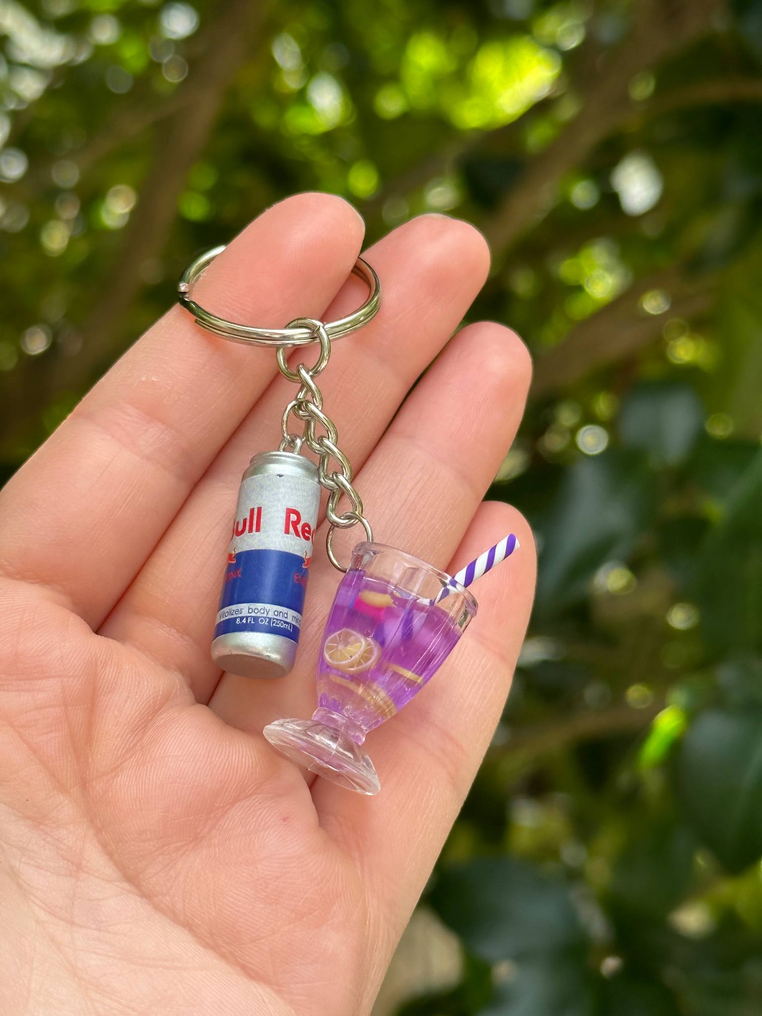 Energy can and Margarita Cocktail Keychain – Funny Couple Gift or Unique Ornament