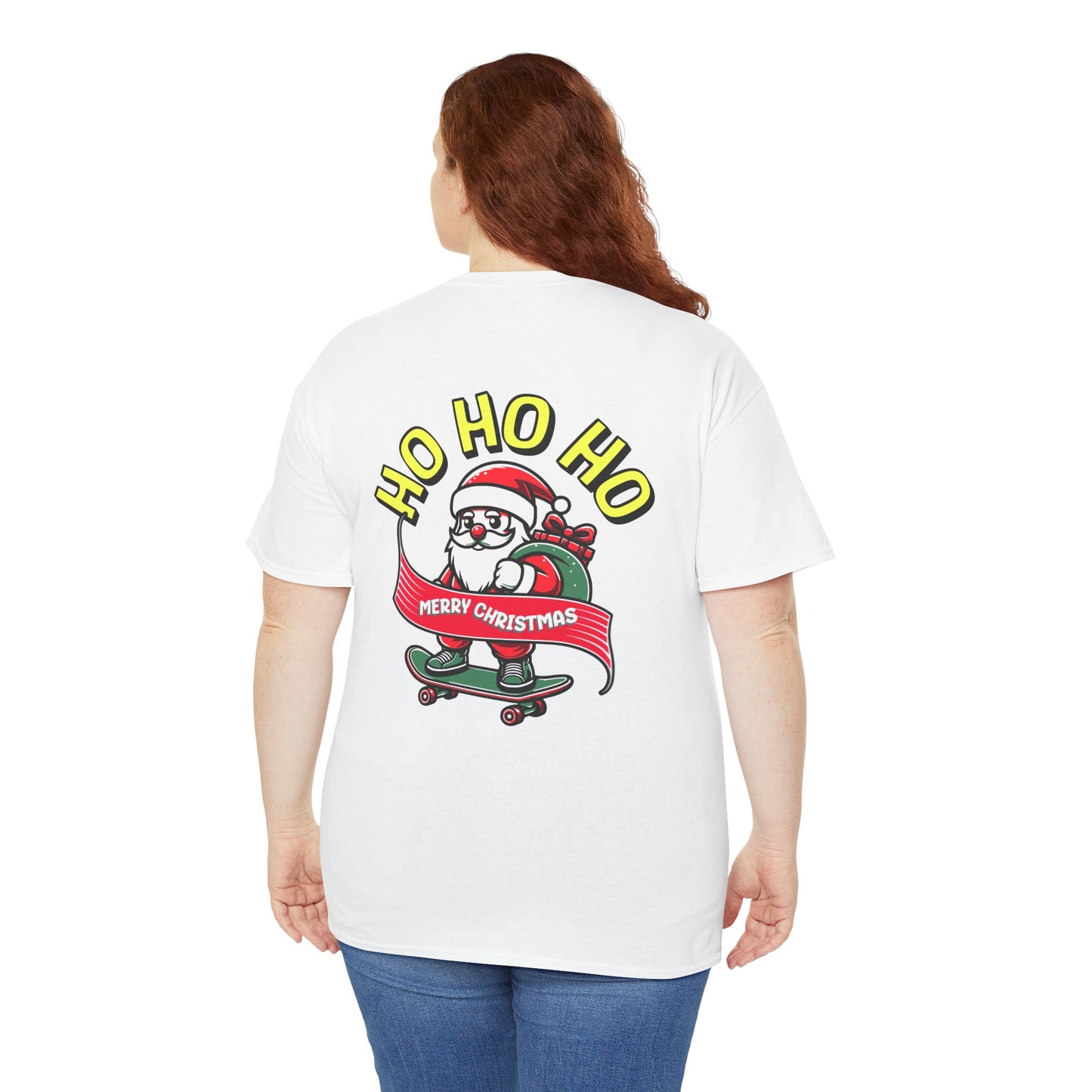 Santa T-Shirt On The Way Skateboard Tee, Merry Christmas