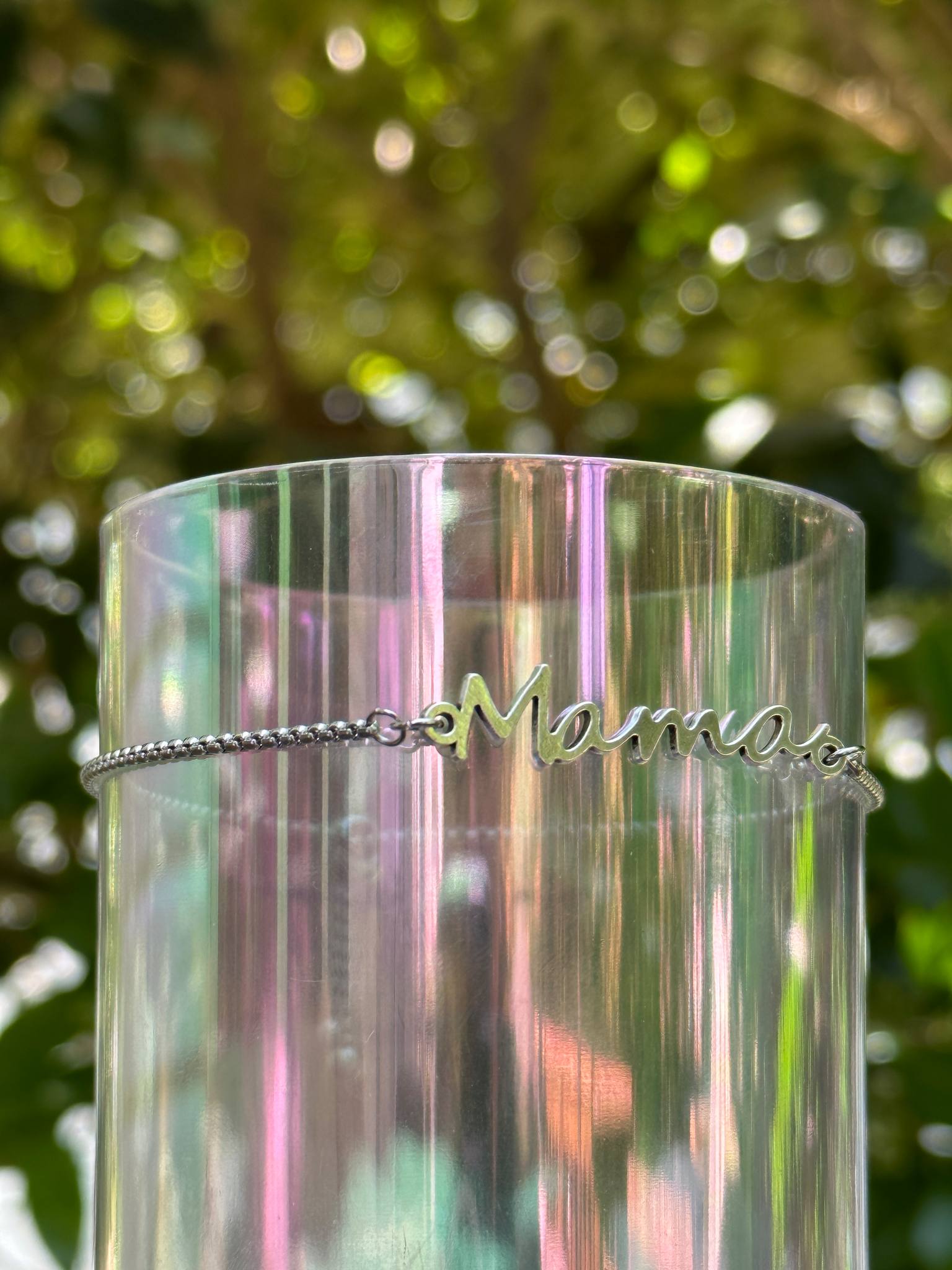 silver mama bracelet dainty minimalist jewelry gift for moms