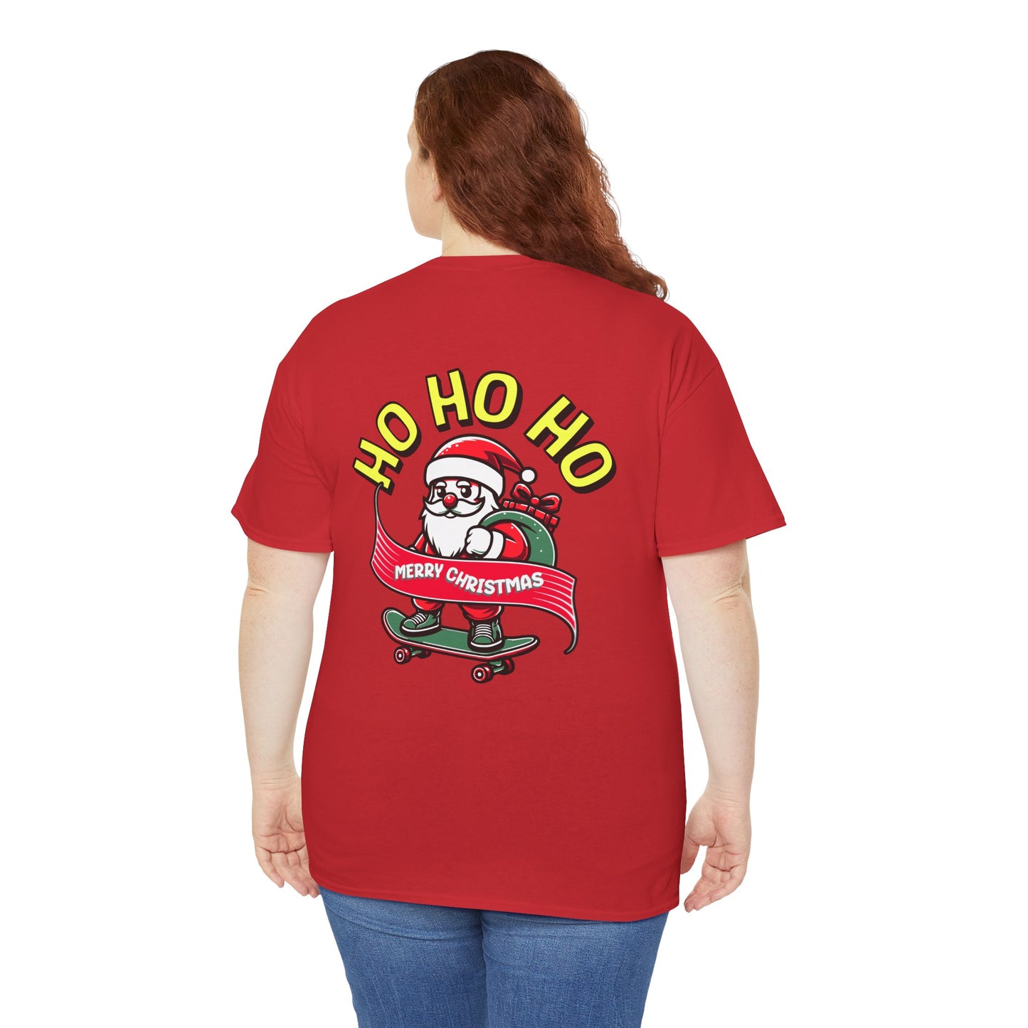 Santa T-Shirt On The Way Skateboard Tee, Merry Christmas