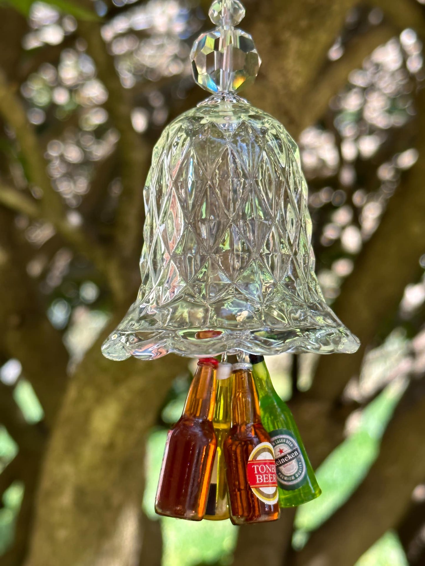 Mini Bell with 4 beer Bottle Ornaments