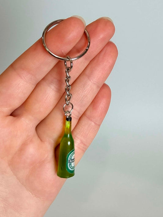 Mini beer drink Bottle Keychain. Accessory for Bags, Keys and Gifts