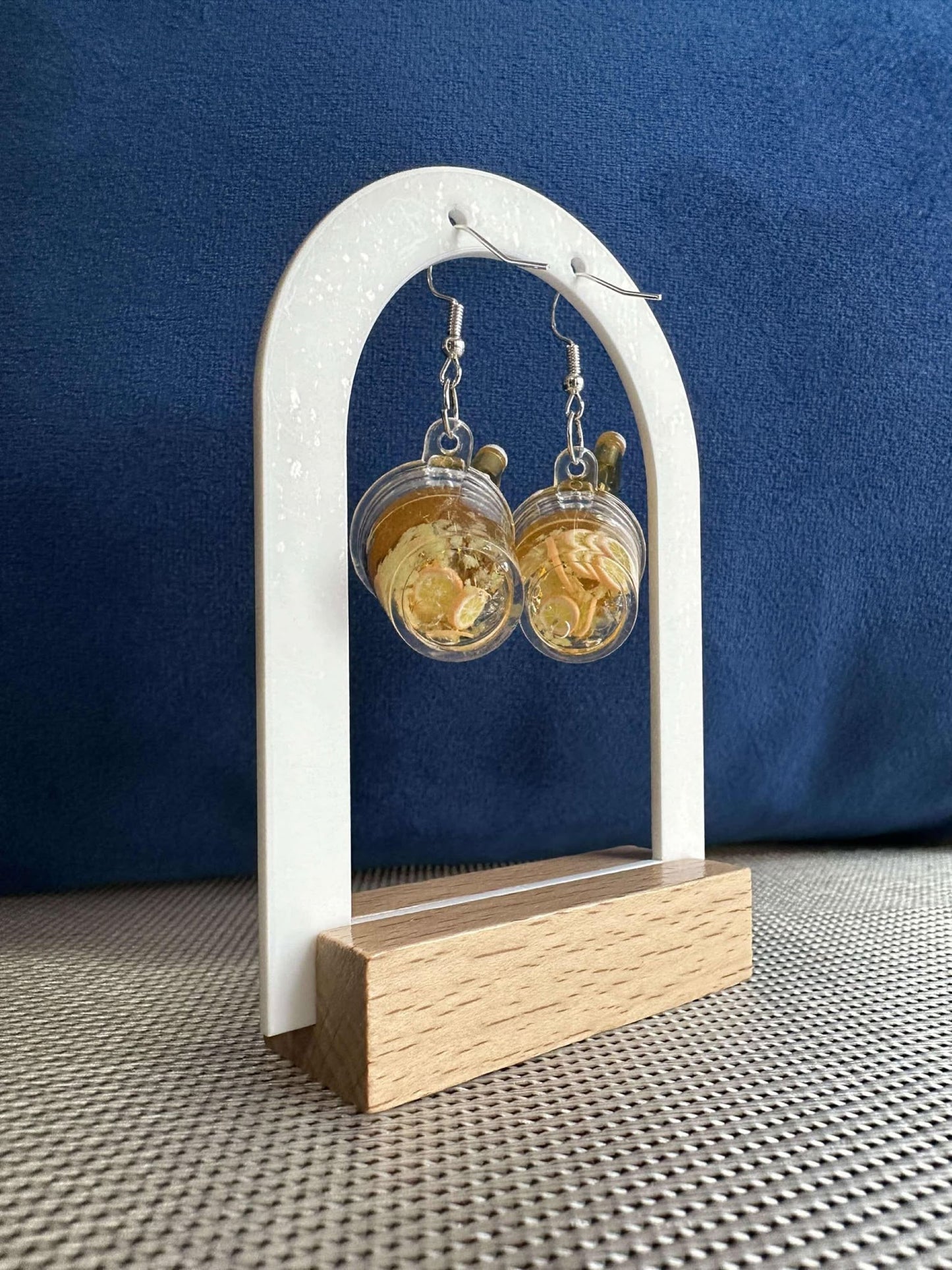 Fun Corona Inspired Dangle earrings. Beer in an ice bucket