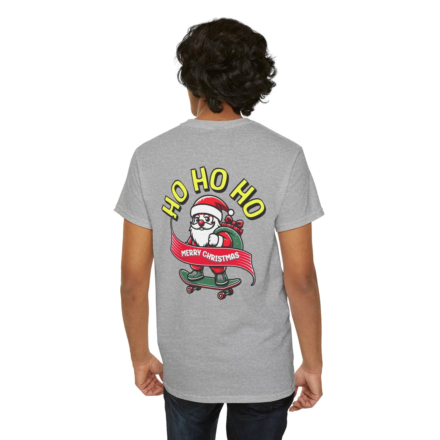 Santa T-Shirt On The Way Skateboard Tee, Merry Christmas