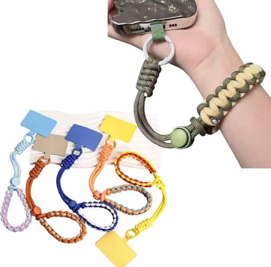Green Handmade Woven Adjustable Phone Lanyard universal - Green 1 pc
