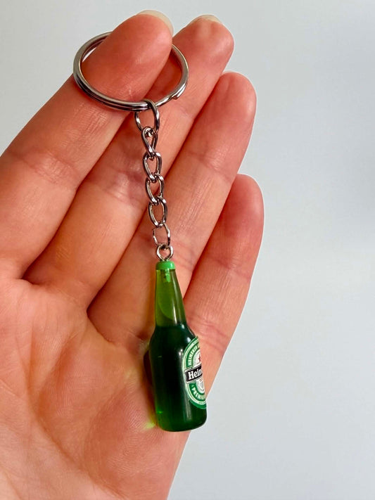 Mini beer drink Bottle Keychain. Accessory for Bags, Keys and Gifts