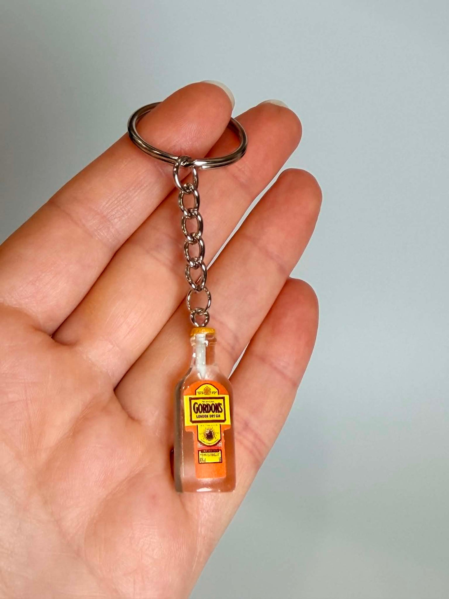 Mini Bottle Keychain. Cute Accessory for Bags, Keys and Gifts