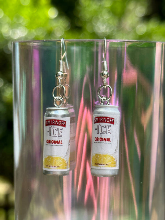 original ice can earrings fun handmade cocktail jewelry gift for women