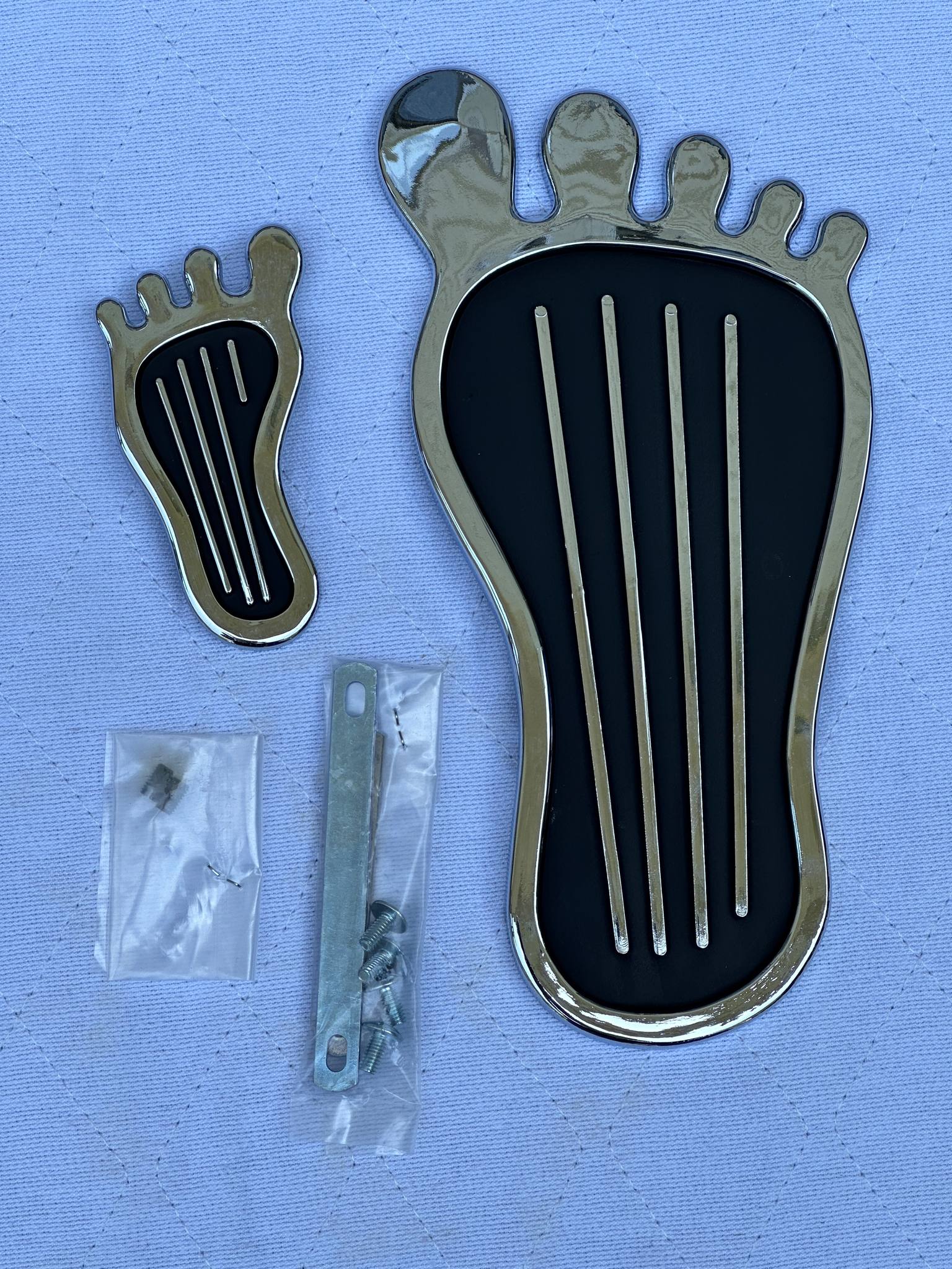 barefoot chrome gas pedal cover universal car accessory hot rod gift