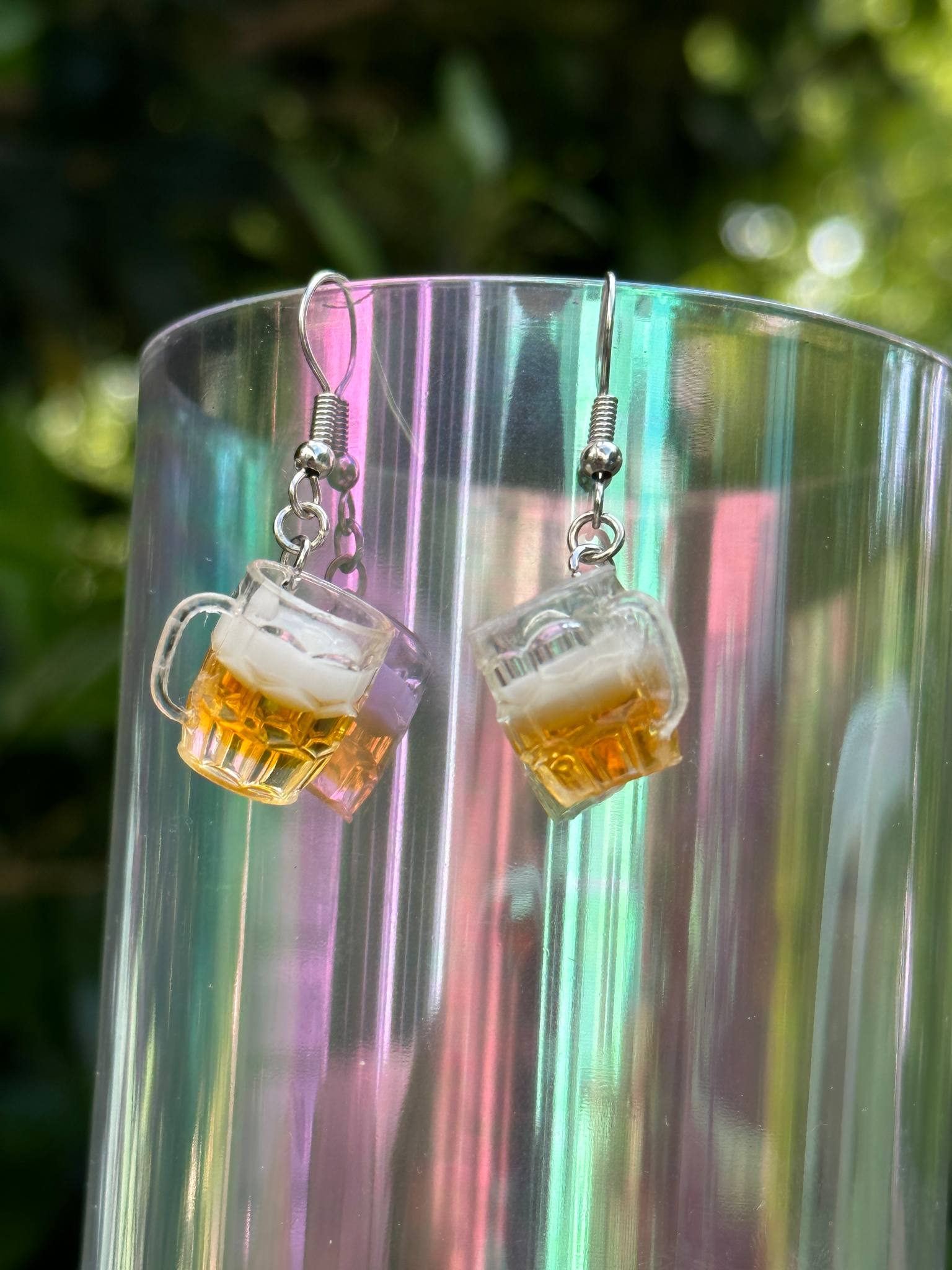 mini beer mug earrings for women oktoberfest accessory fun novelty jewelry