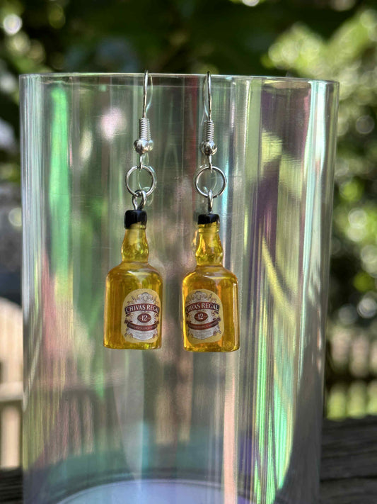 Mini bottle earrings fun drinks-themed jewelry gift for women
