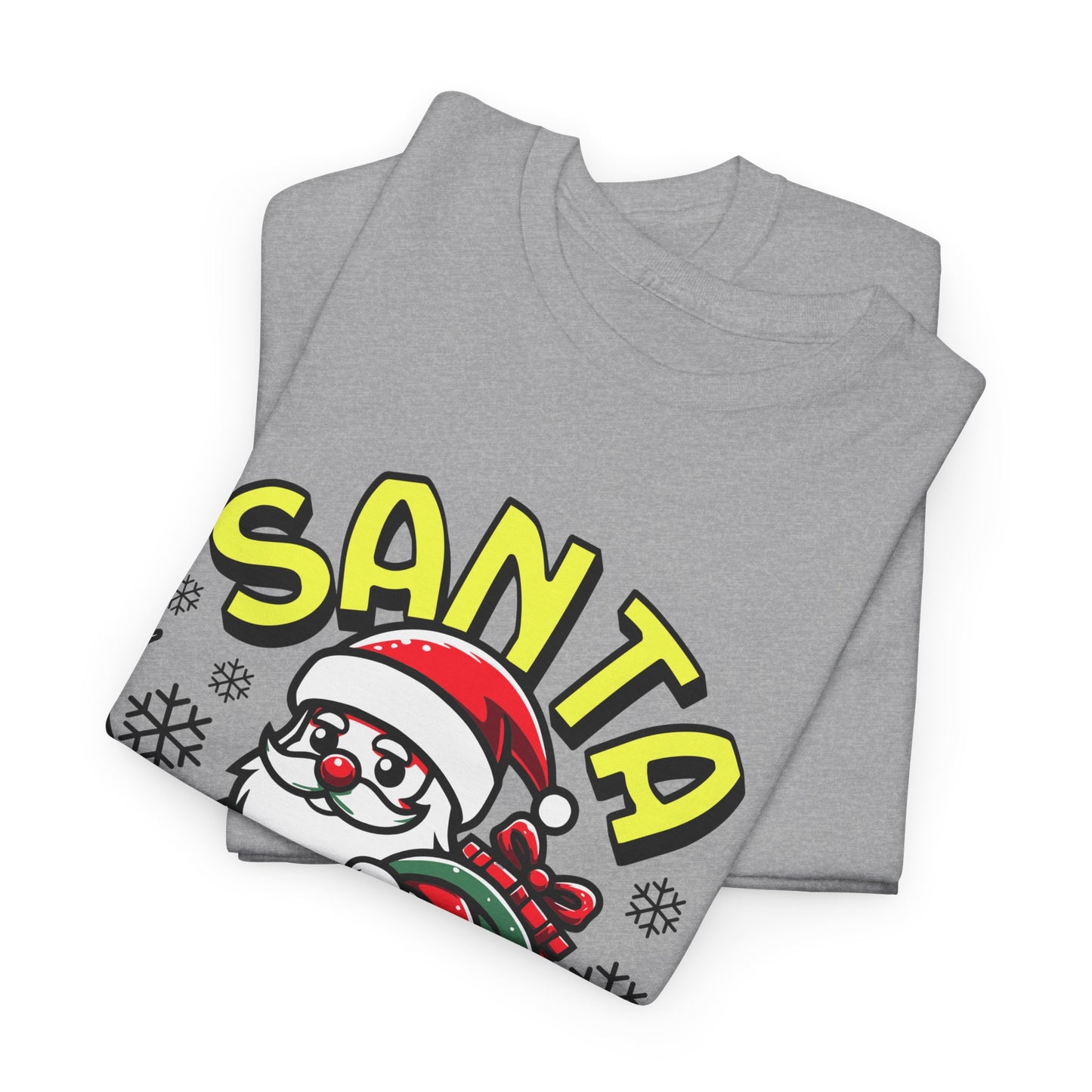 Santa T-Shirt On The Way Skateboard Tee, Merry Christmas