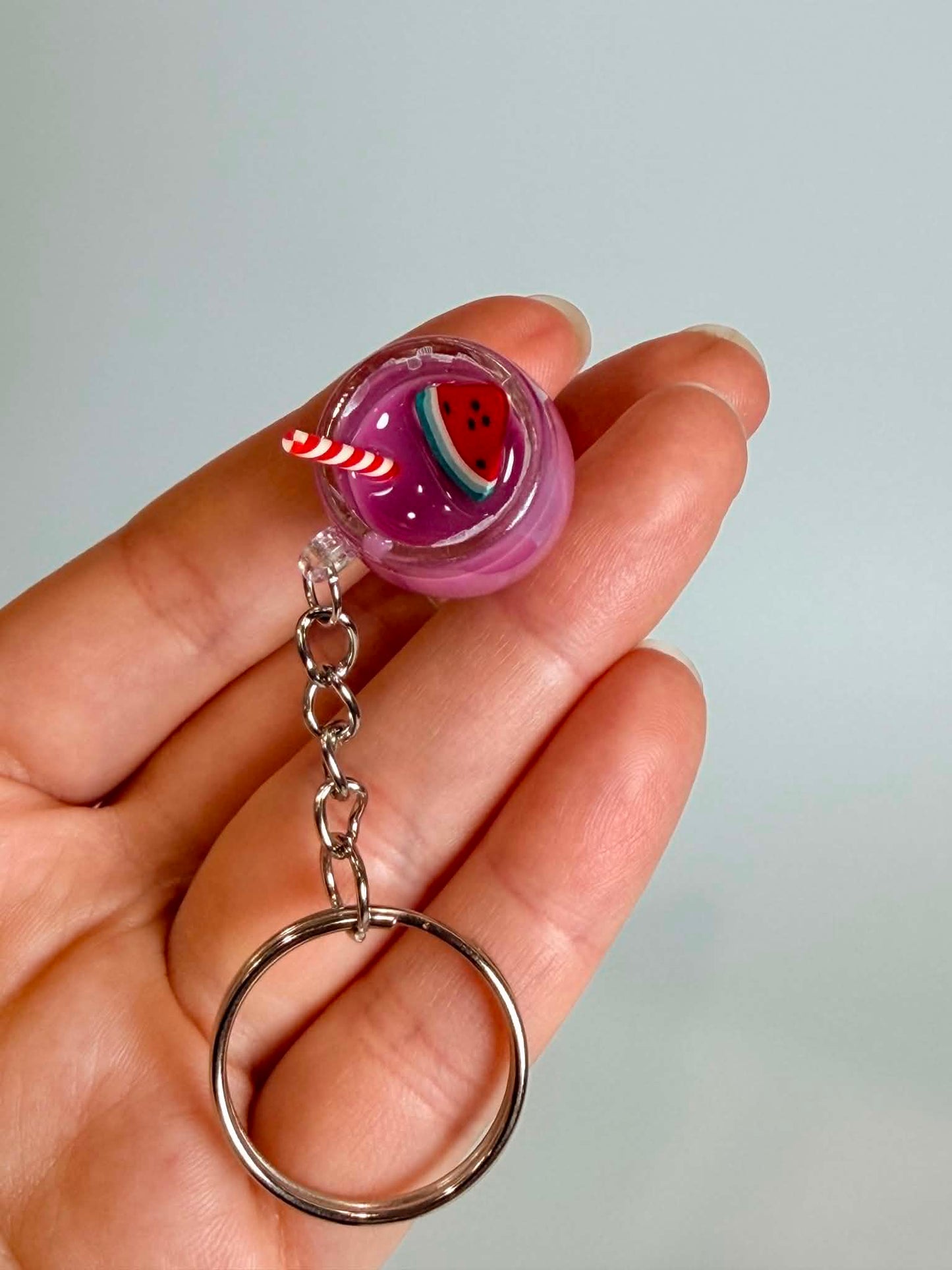 Mini Cocktail Cup Keychain. Cute Accessory for Bags, Keys and Gifts