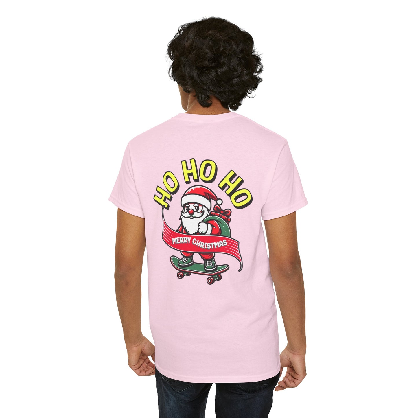Santa T-Shirt On The Way Skateboard Tee, Merry Christmas
