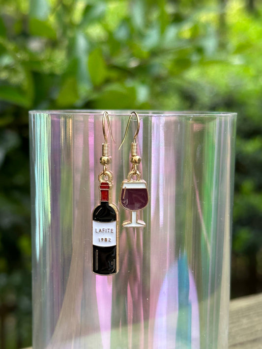 red wine bottle glass charms fun drink markers for parties and wine nights