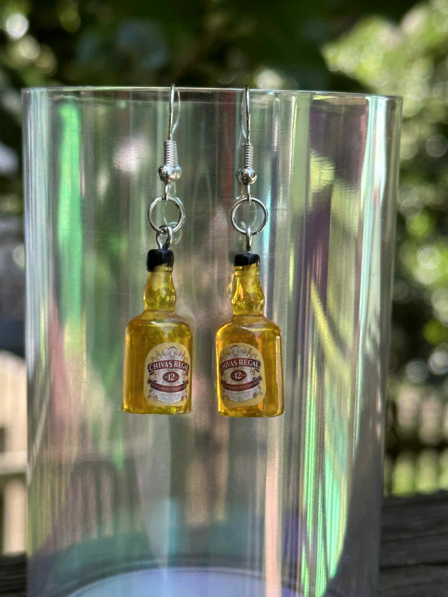 Mini bottle earrings fun drinks-themed jewelry gift for women