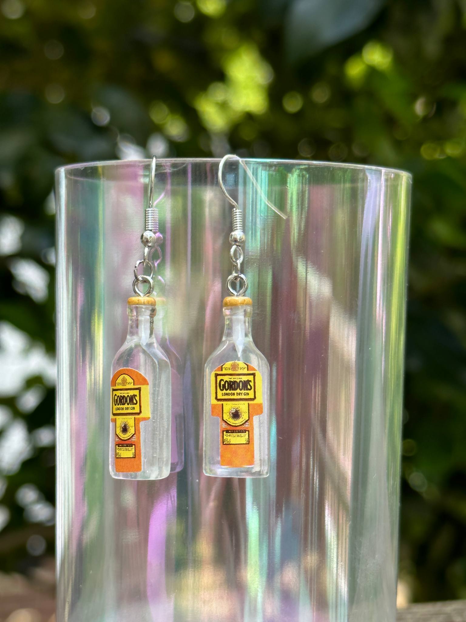 Earrings mini bottle C.R. Happy Hour, Fun Handmade Cocktail Jewelry Gift