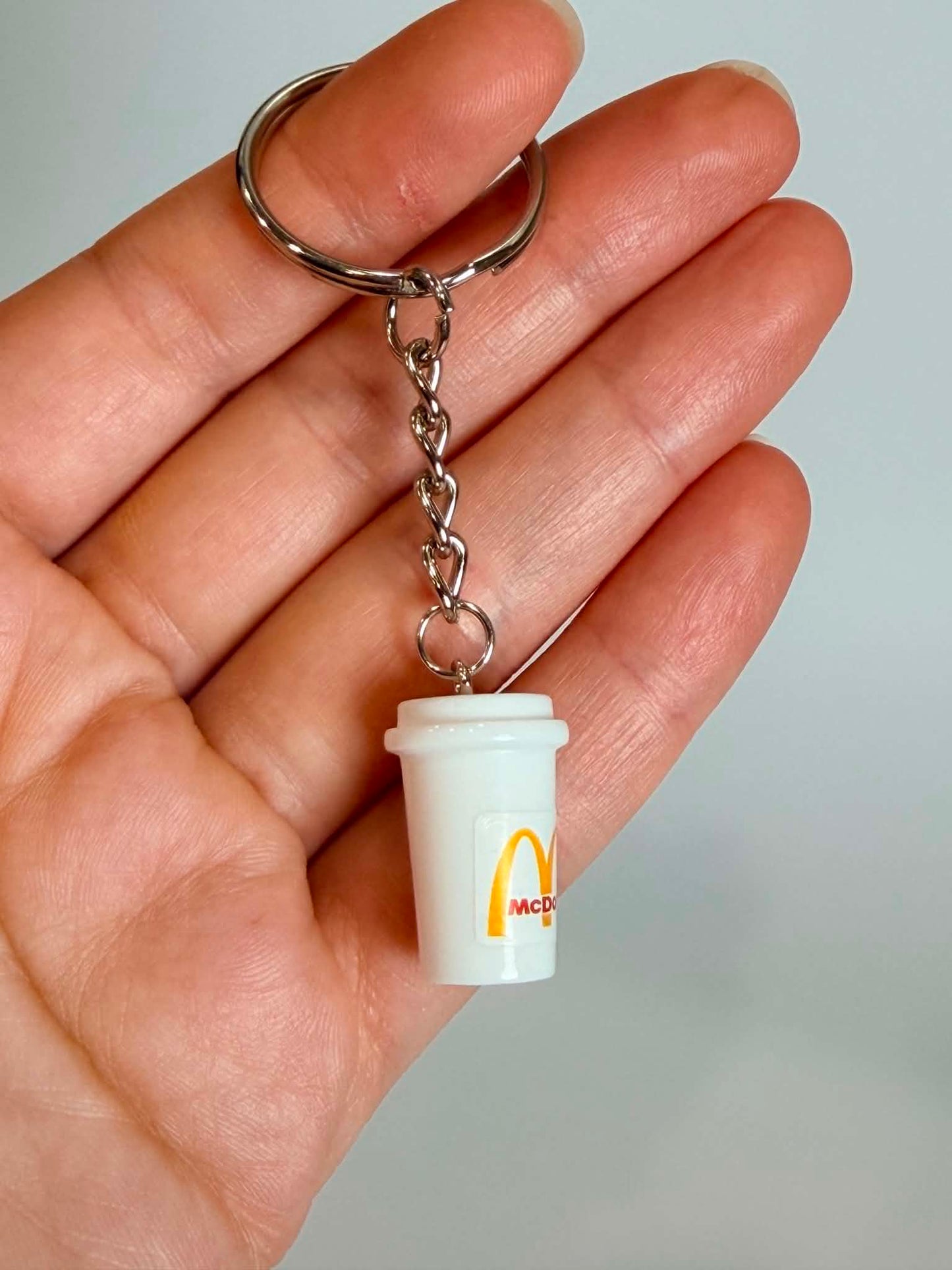 Mini Coffee Cup Keychain, Cute Accessory for Bags, Keys and Gifts