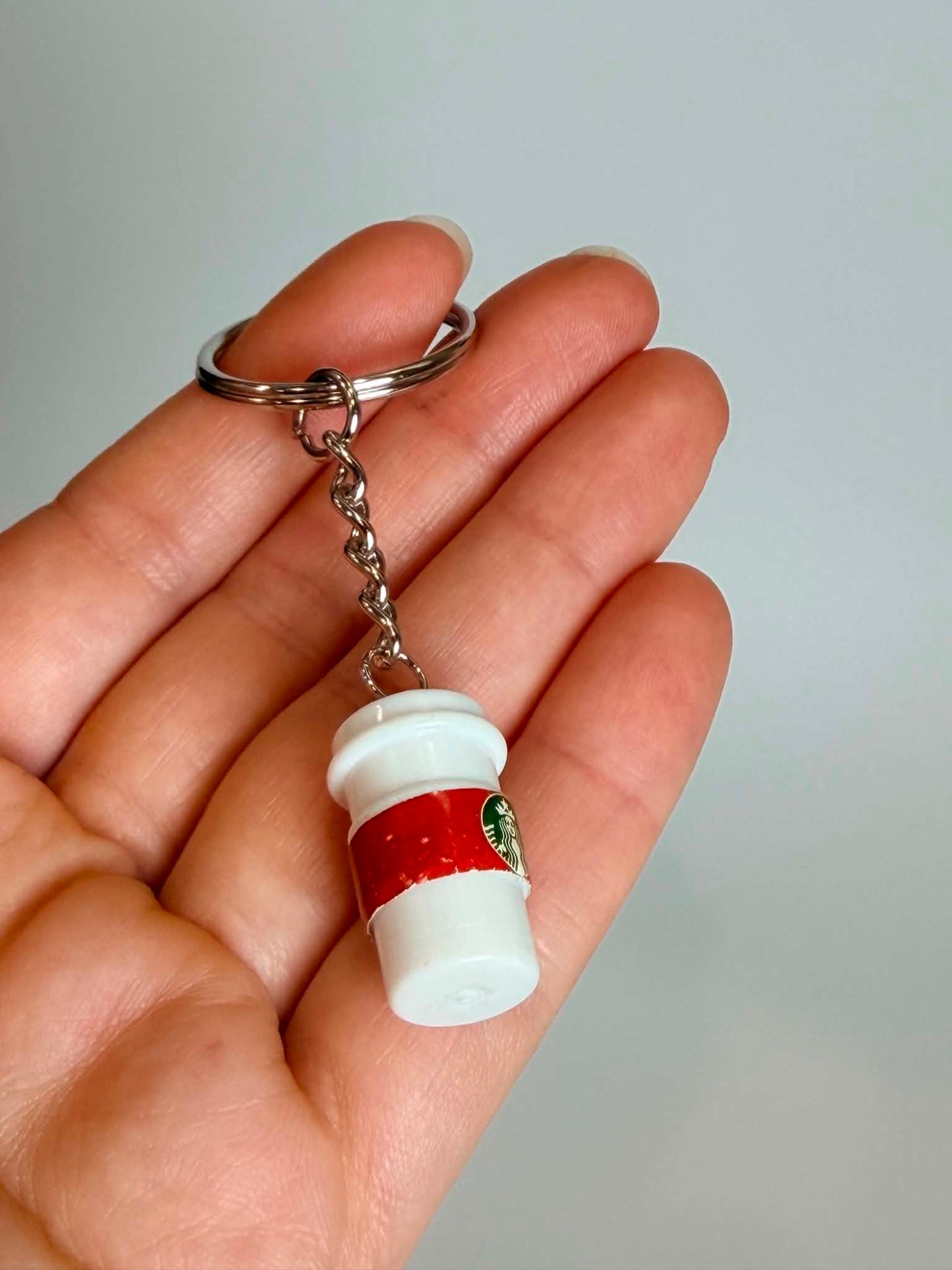 Mini Coffee Cup Keychain. Cute Accessory for Bags, Keys and Gifts
