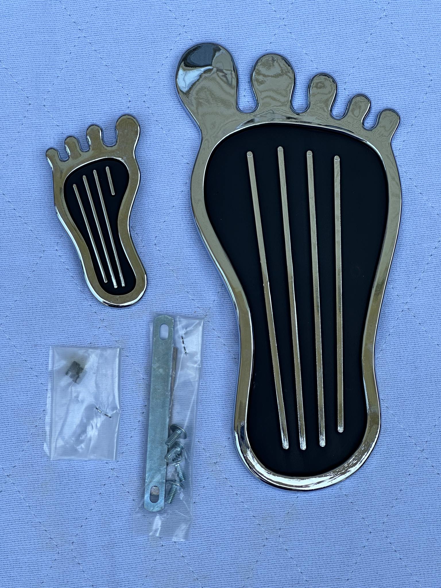 barefoot chrome gas pedal cover universal car accessory hot rod gift