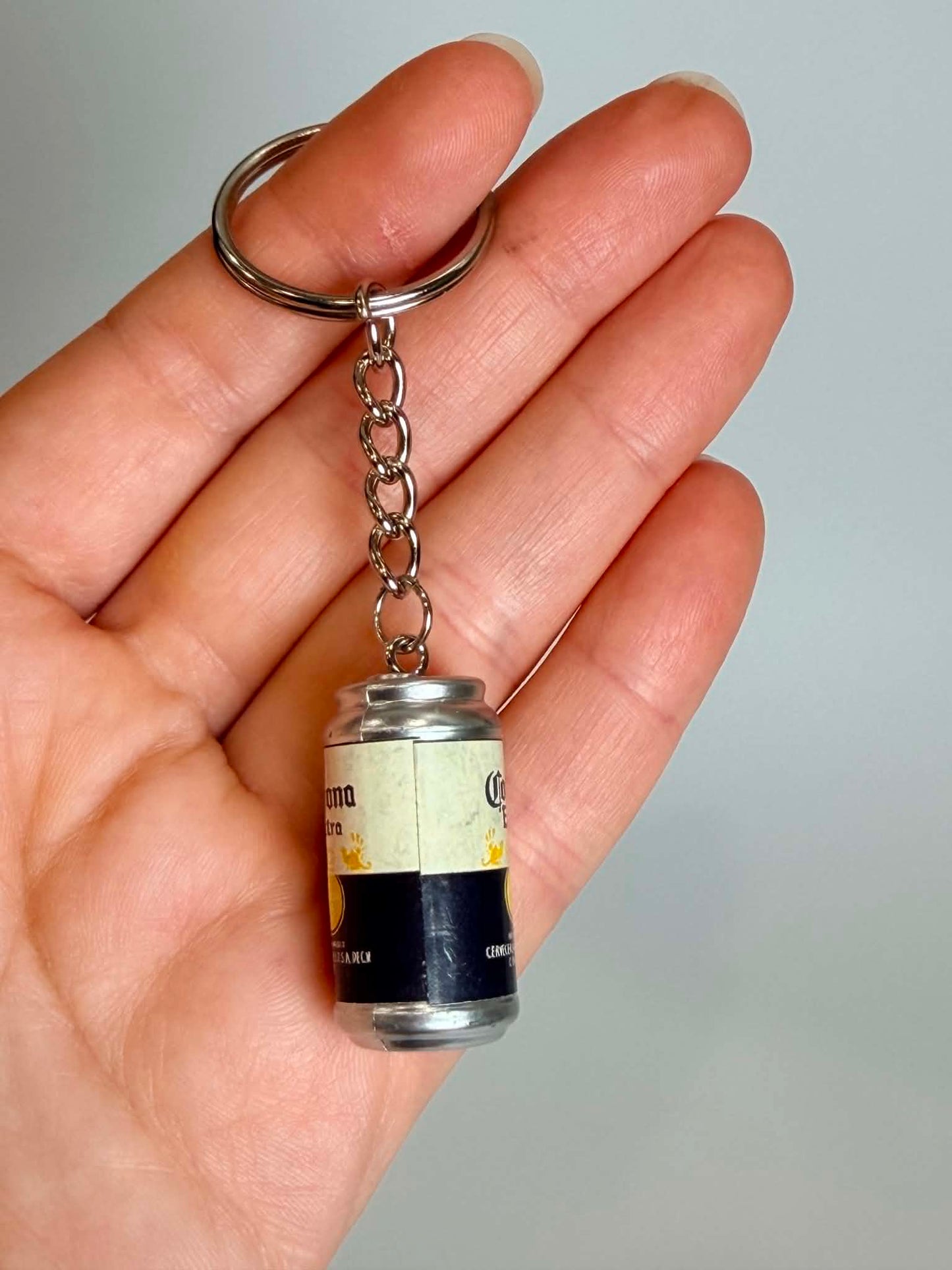 Mini beer drink Bottle Keychain. Accessory for Bags, Keys and Gifts