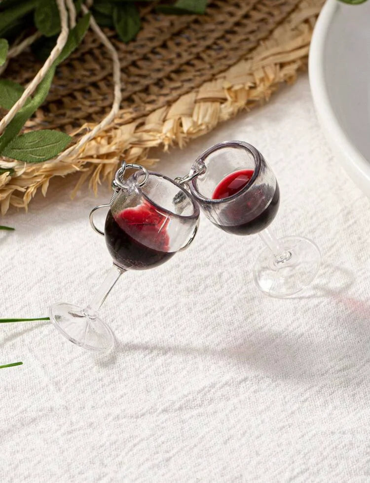 Fashionable Wine Glass Shaped Earrings