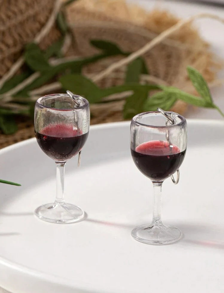 Fashionable Wine Glass Shaped Earrings