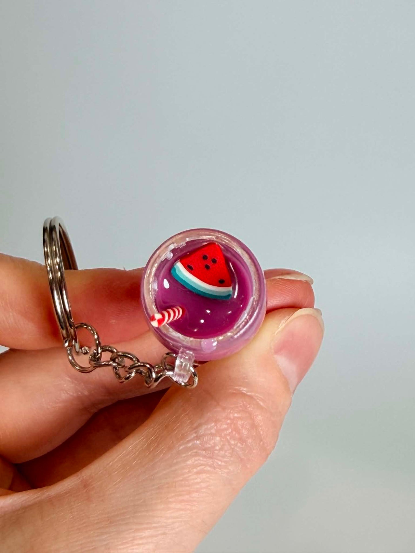 Mini Cocktail Cup Keychain. Cute Accessory for Bags, Keys and Gifts