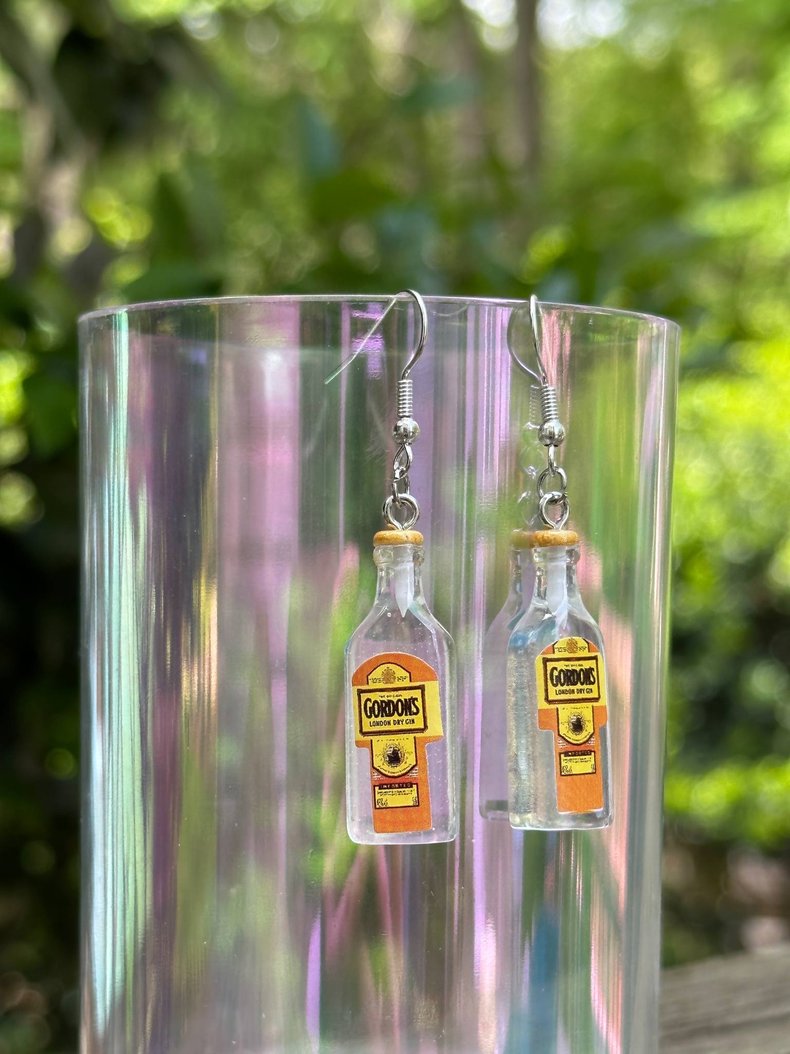 Earrings mini bottle C.R. Happy Hour, Fun Handmade Cocktail Jewelry Gift