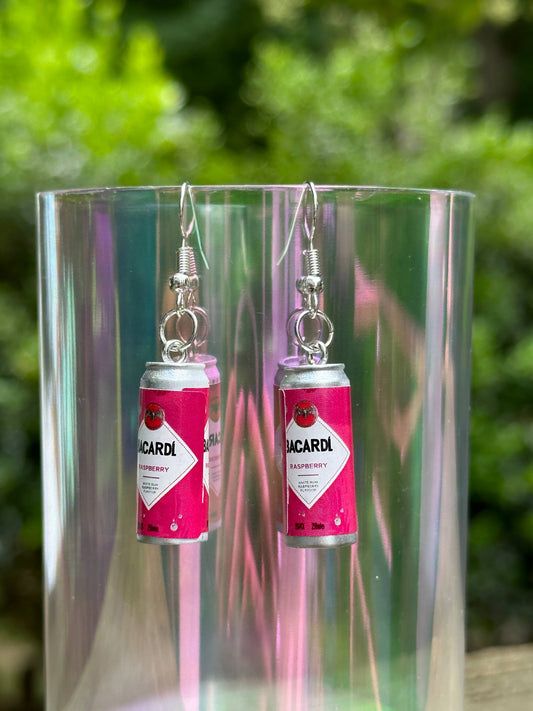 Raspberry  Bac. Can Earrings
