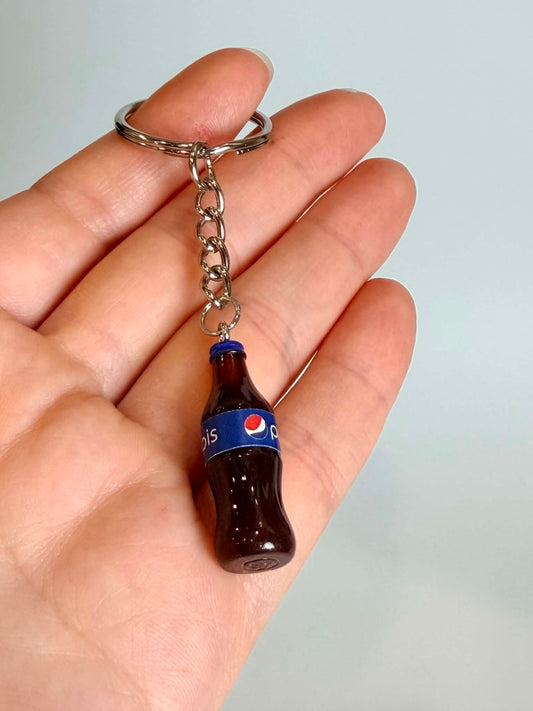 Mini Soda Bottle Keychain, Cute Accessory for Bags, Keys and Gifts