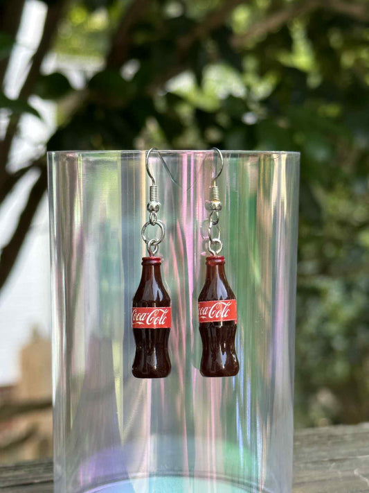 cola soda can earrings handmade pop drink jewelry fun gift for her