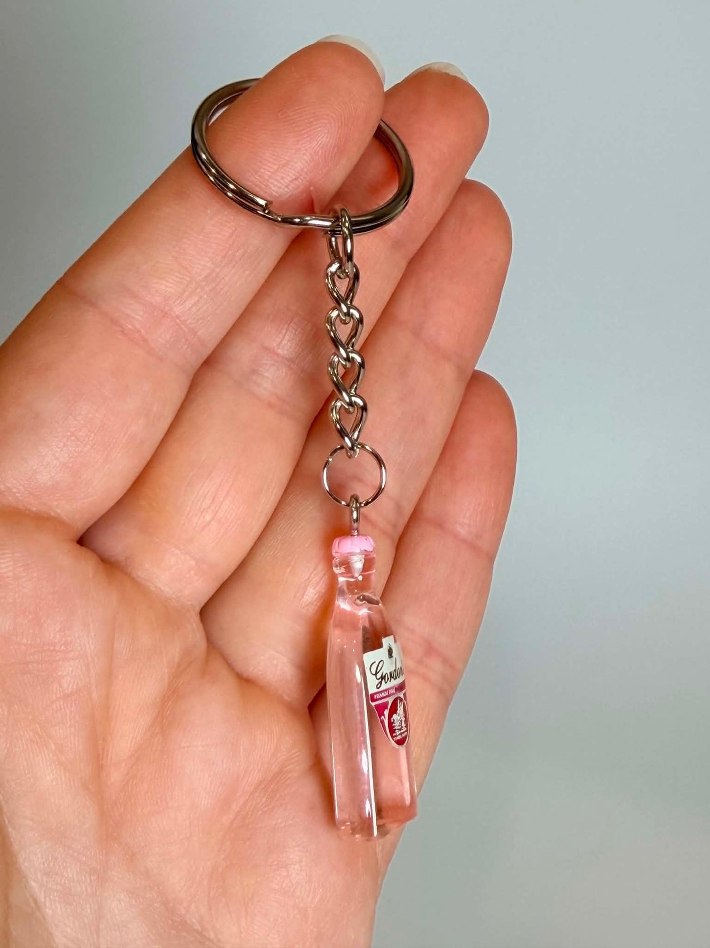 Mini drink Bottle Keychain Accessory Design.