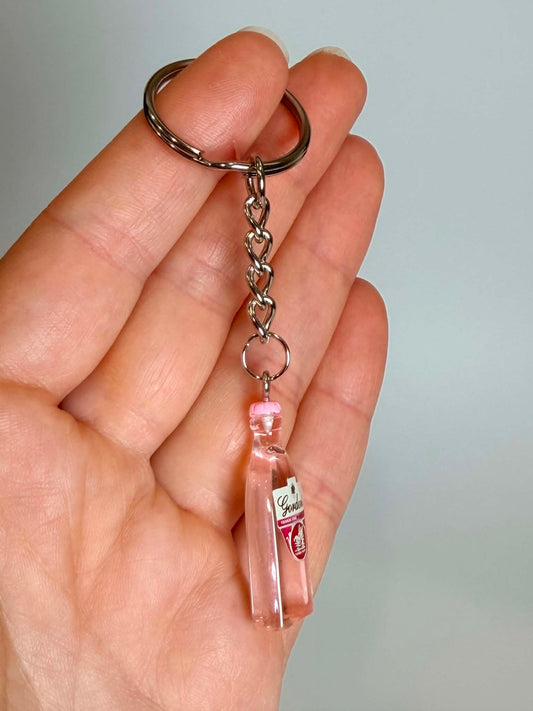 Mini drink Bottle Keychain Accessory Design.