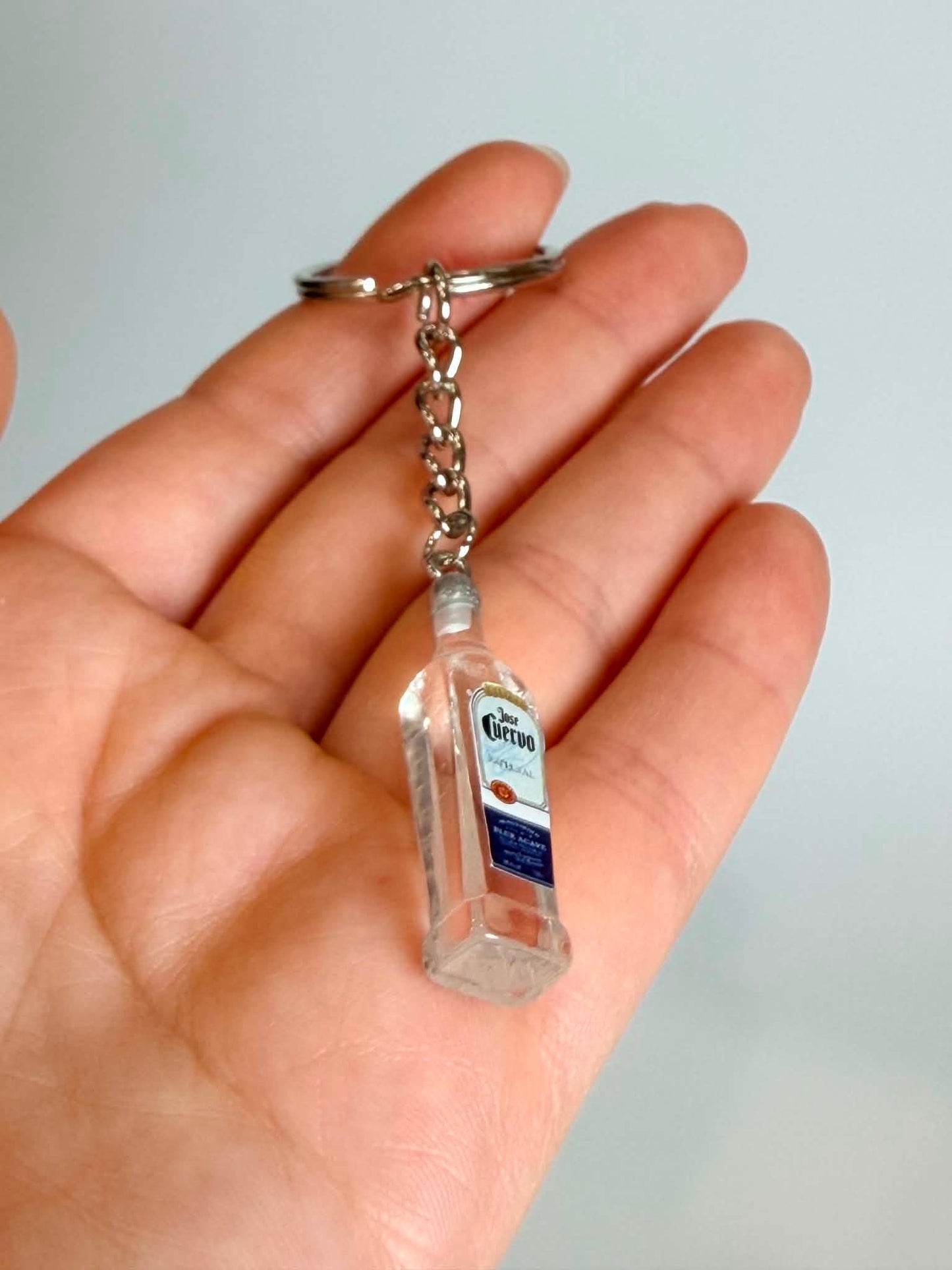 Mini drink Bottle Keychain. Cute Accessory for Bags, Keys and Gifts