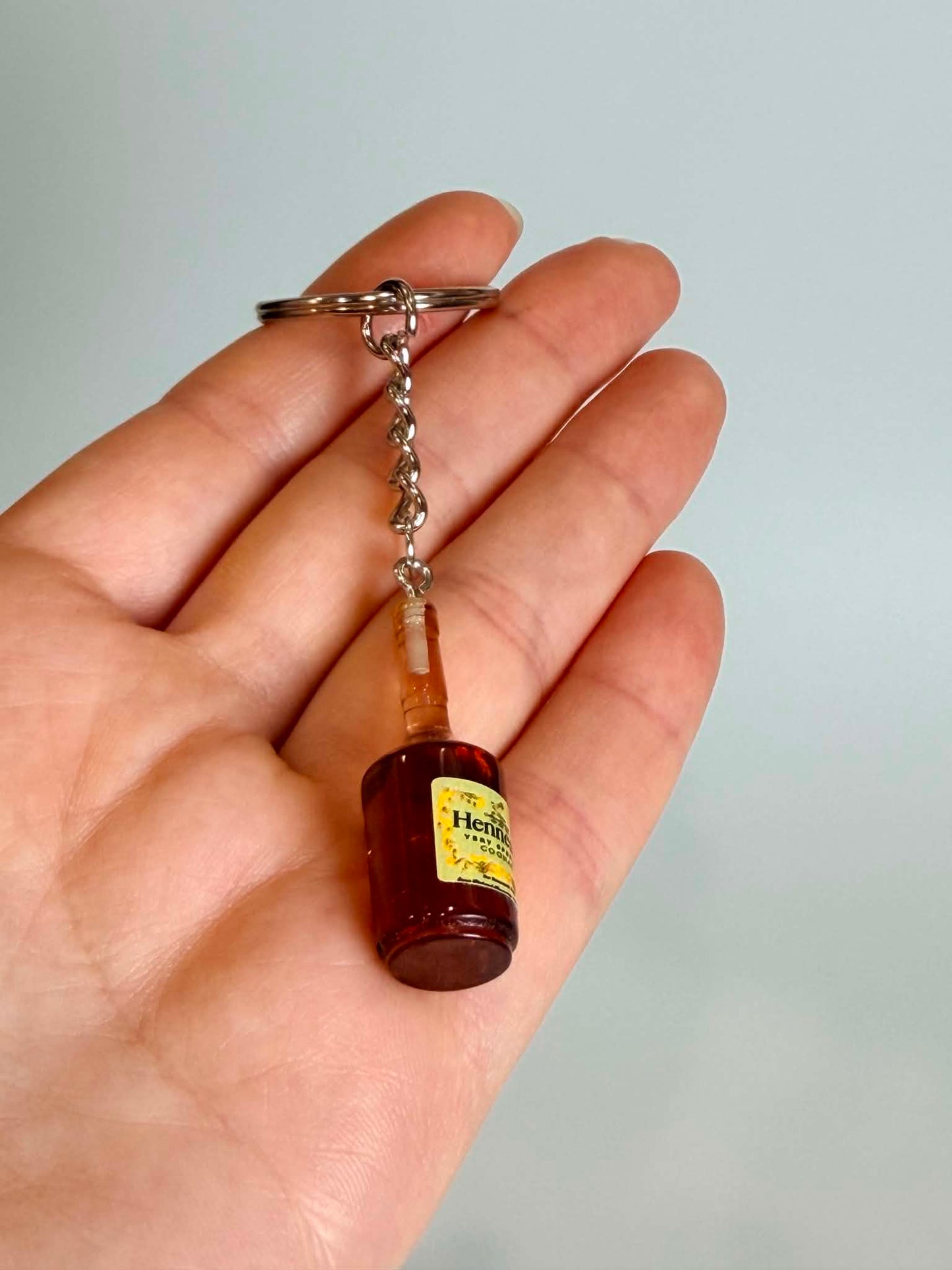 Mini drink Bottle Keychain. Cute Accessory for Bags, Keys and Gifts