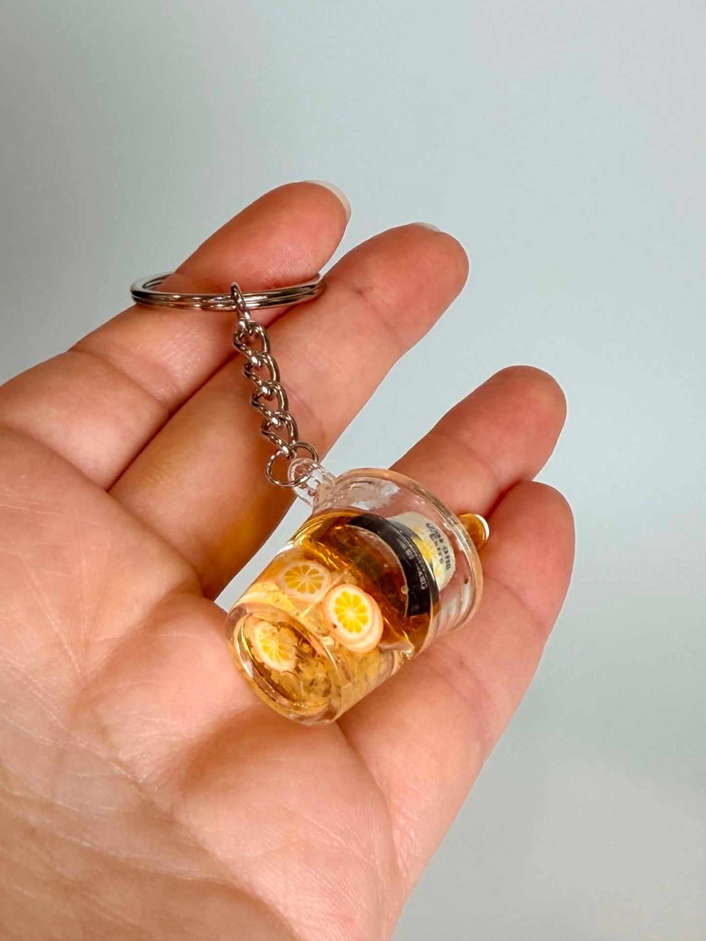 Mini drink Bottle Keychain. Cute Accessory for Bags, Keys and Gifts