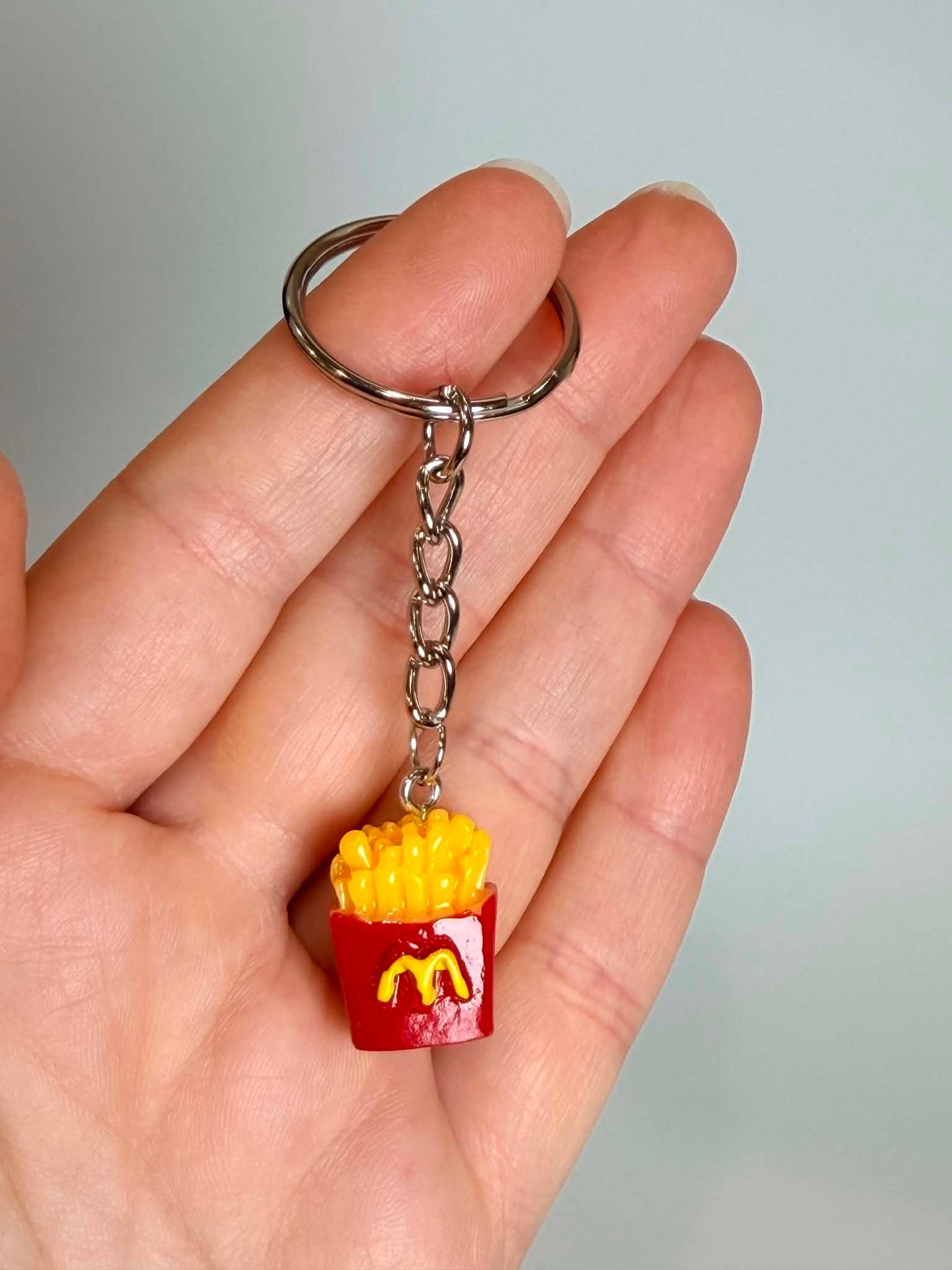 Mini Fries Keychain. Cute Accessory for Bags, Keys and Gifts