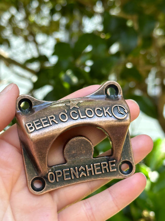 Beer O' Clock Cat Shape Bottle Opener Wall Mounted