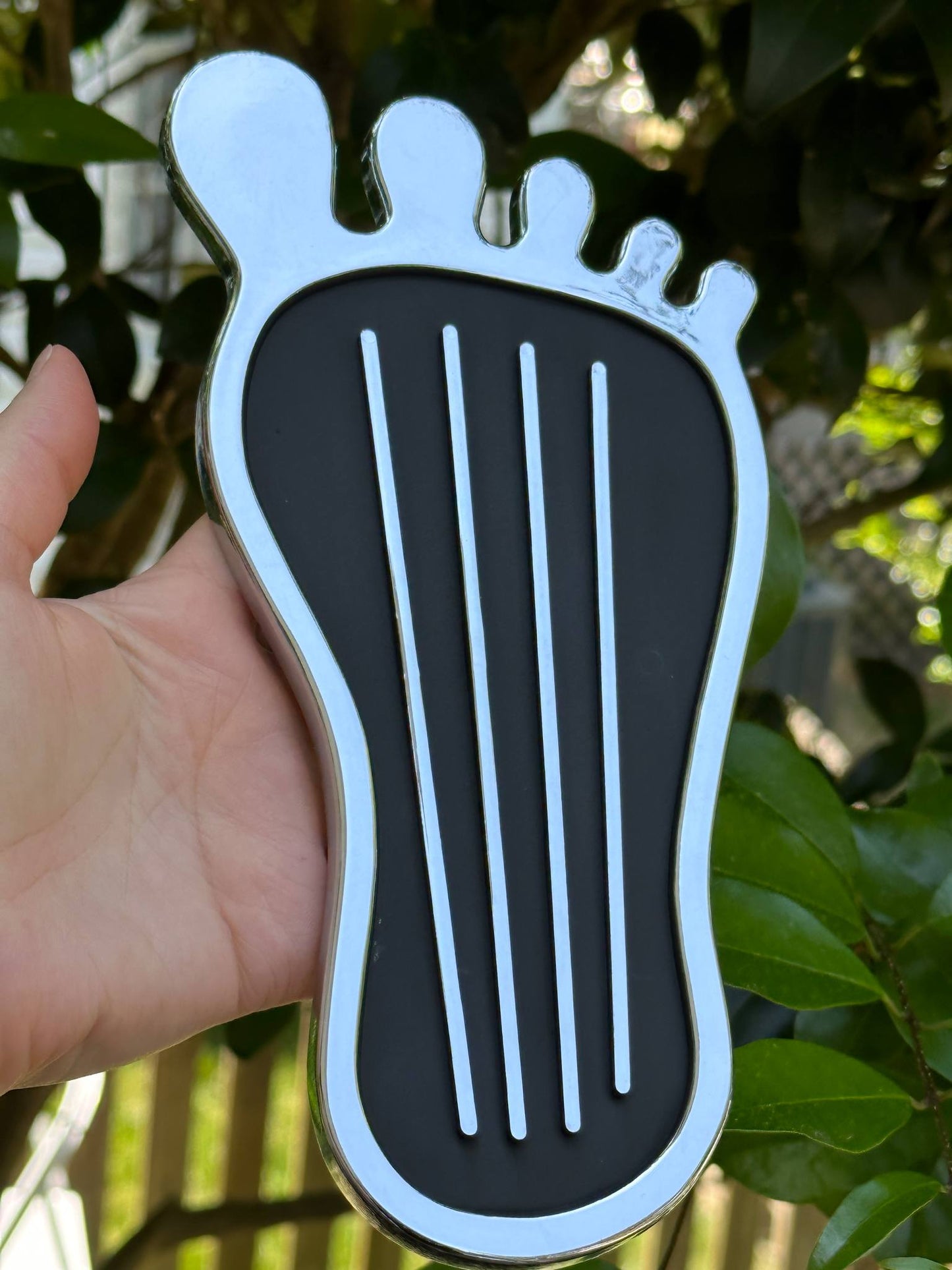 barefoot chrome gas pedal cover universal car accessory hot rod gift