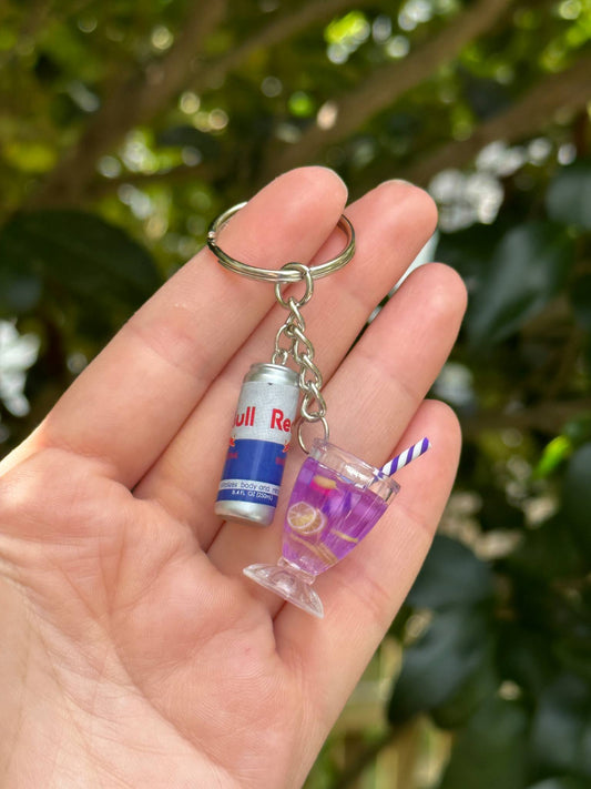 Energy can and Margarita Cocktail Keychain – Funny Couple Gift or Unique Ornament