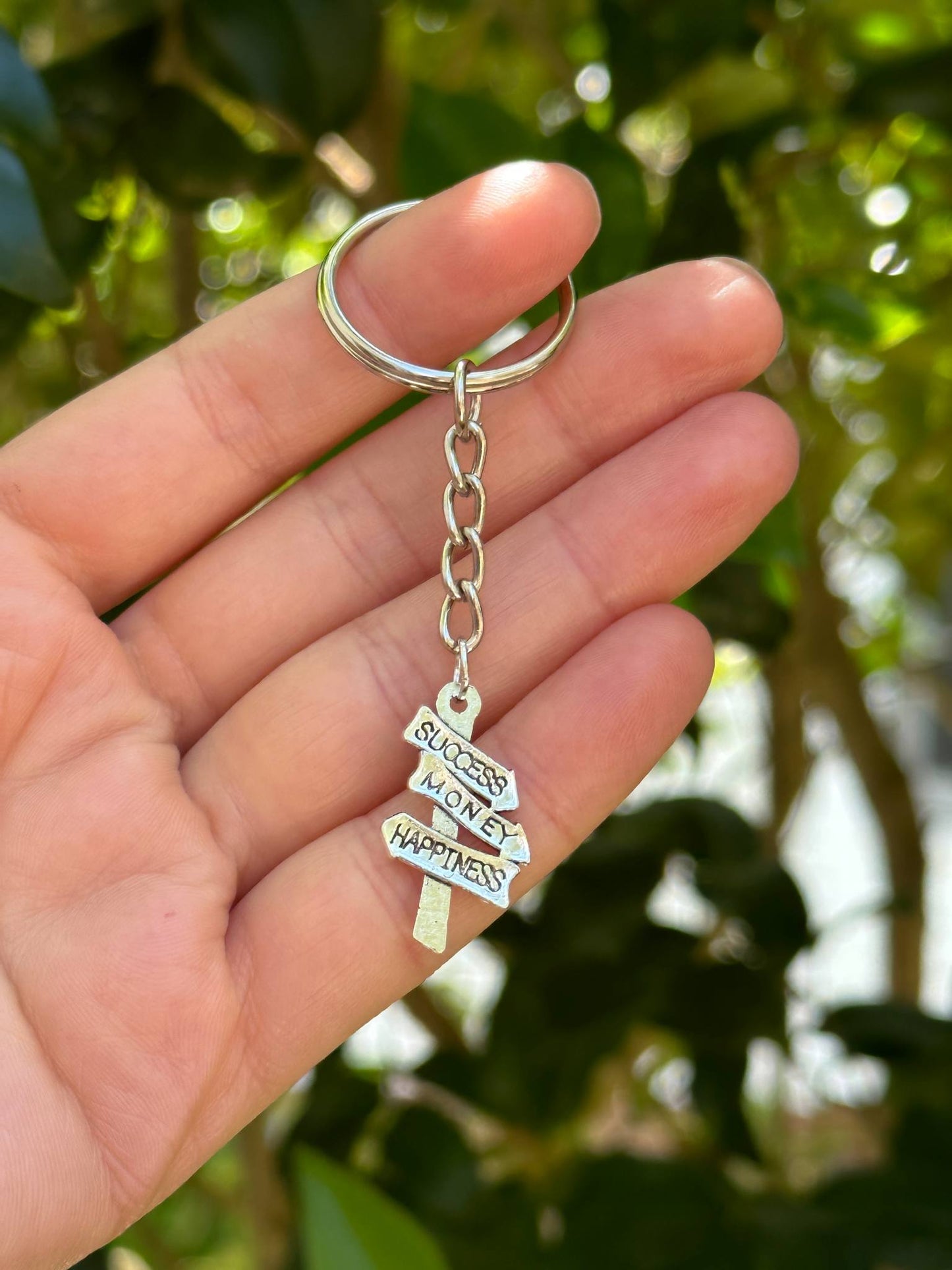 Keychain Quotes - Success Money Happiness