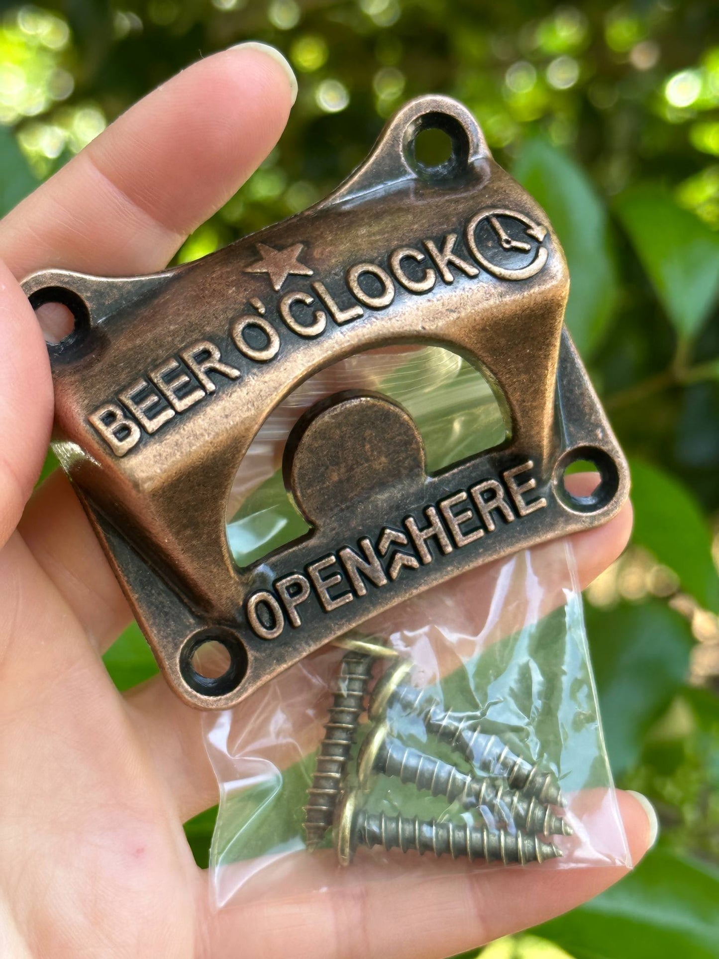 Beer O' Clock Cat Shape Bottle Opener Wall Mounted