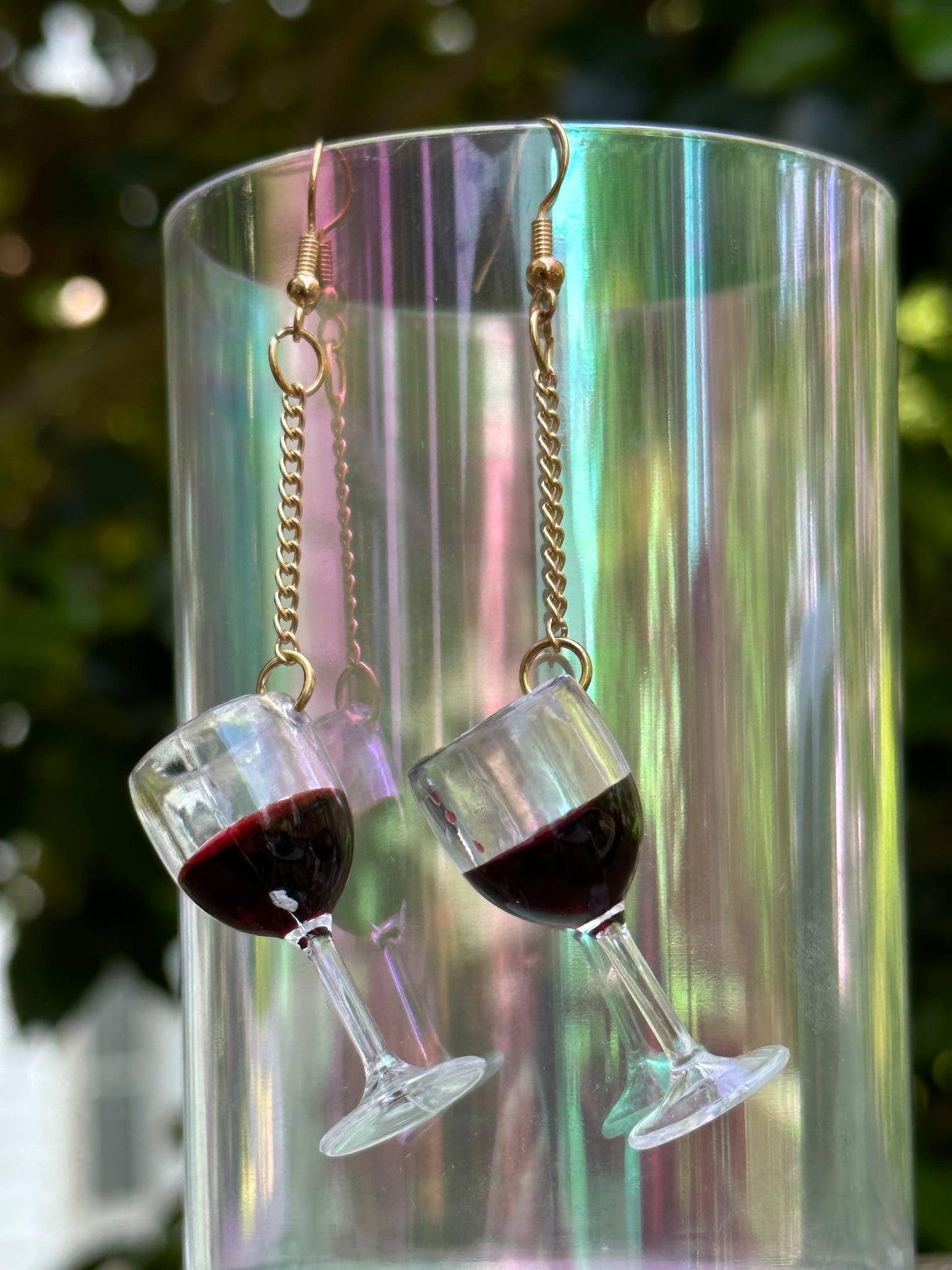 cute wine glass earrings fun gift for wine lovers lightweight jewelry