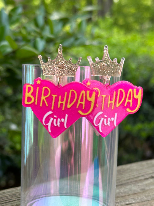 happy birthday heart earrings fun gift jewelry for birthday celebration