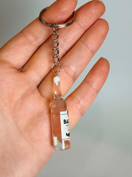 Mini drink Bottle design Keychain. Accessory for Bags, Keys and Gifts
